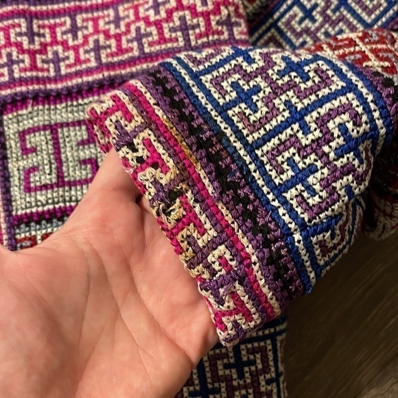 BENNETT of Centreville Embroidered Cotton Jacket Fits Like Medium Boho - Picture 9 of 14